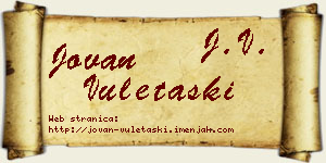 Jovan Vuletaški vizit kartica